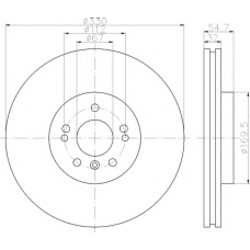 8DD 355 113-171 HELLA Тормозной диск