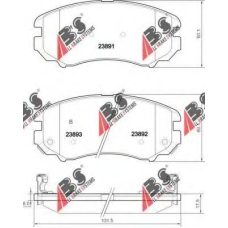 37423 OE ABS Комплект тормозных колодок, дисковый тормоз