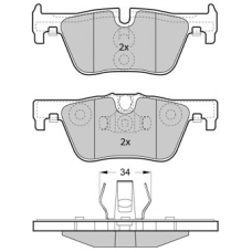 FBP-1874 FREMAX Комплект тормозных колодок, дисковый тормоз