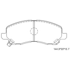 KD4722 ASIMCO Комплект тормозных колодок, дисковый тормоз