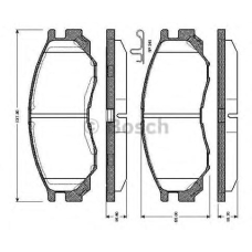 0 986 TB2 279 BOSCH Комплект тормозных колодок, дисковый тормоз