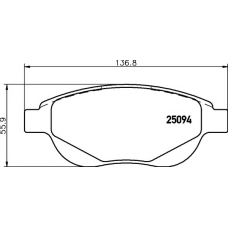 8DB 355 015-381 HELLA Комплект тормозных колодок, дисковый тормоз