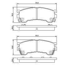 0 986 460 975 BOSCH Комплект тормозных колодок, дисковый тормоз