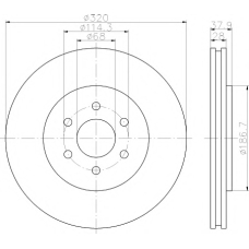 8DD 355 114-331 HELLA PAGID Тормозной диск