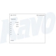 BR-5763 KAVO PARTS Тормозной диск