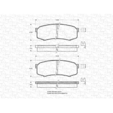 363702160762 MAGNETI MARELLI Комплект тормозных колодок, дисковый тормоз