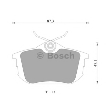 0 986 AB4 466 BOSCH Комплект тормозных колодок, дисковый тормоз