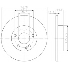 8DD 355 111-041 HELLA Тормозной диск