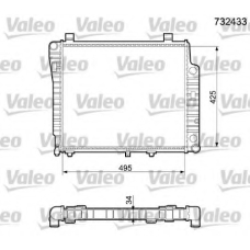 732433 VALEO Радиатор, охлаждение двигателя