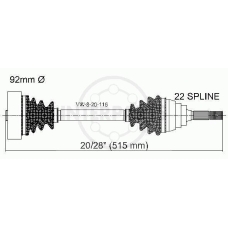 VW-8-20-116 InterParts Приводной вал