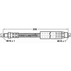 FBH7382 FIRST LINE Тормозной шланг