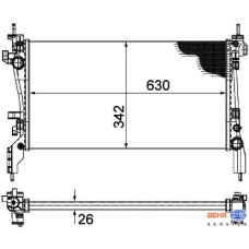 8MK 376 754-561 HELLA Радиатор, охлаждение двигателя