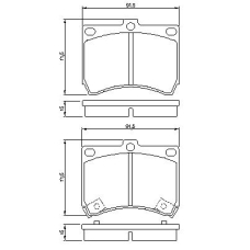 0 986 460 974 BOSCH Комплект тормозных колодок, дисковый тормоз