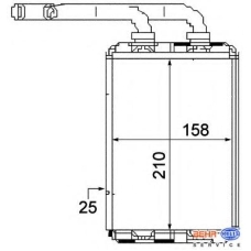 8FH 351 313-321 HELLA Теплообменник, отопление салона