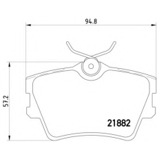 MDB1744 DON Комплект тормозных колодок, дисковый тормоз