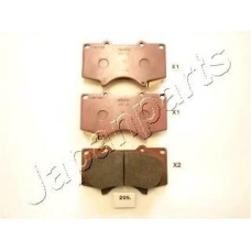 PA-205AF JAPANPARTS Комплект тормозных колодок, дисковый тормоз