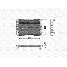 350213656000 MAGNETI MARELLI Радиатор, охлаждение двигателя
