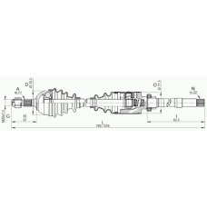 DRS6001.00 OPEN PARTS Приводной вал