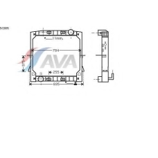 IV2085 AVA Радиатор, охлаждение двигателя