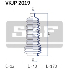 VKJP 2019 SKF Комплект пылника, рулевое управление