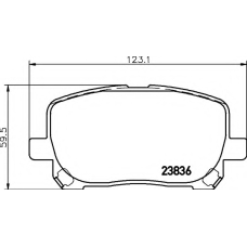8DB 355 010-221 HELLA Комплект тормозных колодок, дисковый тормоз