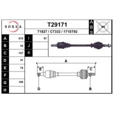 T29171 EAI Приводной вал