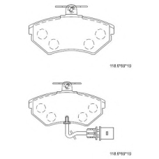 KD7527 ASIMCO Комплект тормозных колодок, дисковый тормоз