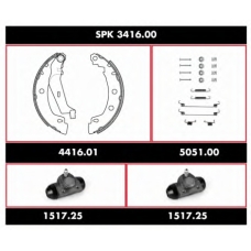SPK 3416.00 REMSA Комплект тормозов, барабанный тормозной механизм
