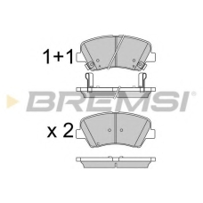 BP3529 BREMSI Комплект тормозных колодок, дисковый тормоз