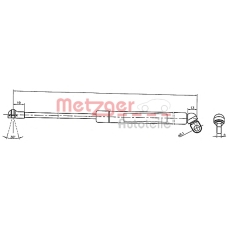 2110334 METZGER Газовая пружина, крышка багажник