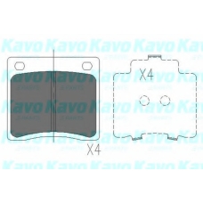 KBP-6568 KAVO PARTS Комплект тормозных колодок, дисковый тормоз