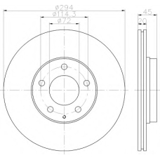 8DD 355 113-371 HELLA Тормозной диск