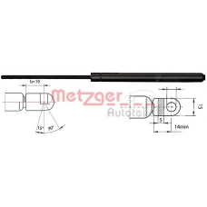 2110030 METZGER Газовая пружина, крышка багажник