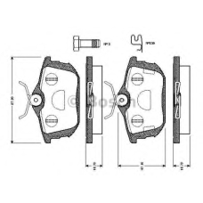 0 986 TB2 299 BOSCH Комплект тормозных колодок, дисковый тормоз