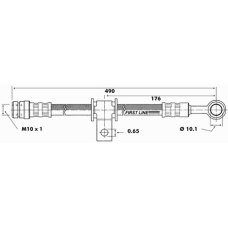 FBH6555 FIRST LINE Тормозной шланг