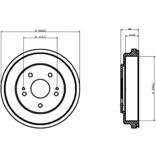 8DT 355 300-291 HELLA PAGID Тормозной барабан