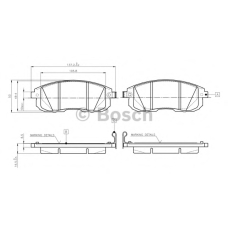 0 986 TB3 140 BOSCH Комплект тормозных колодок, дисковый тормоз