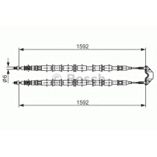1 987 482 102 BOSCH Трос, стояночная тормозная система