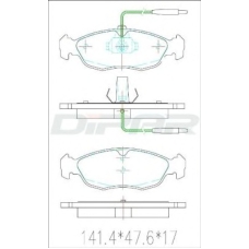 DFB2708 DITAS Комплект тормозных колодок, дисковый тормоз