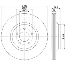 MDC2291 MINTEX Тормозной диск