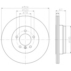 8DD 355 110-011 HELLA Тормозной диск