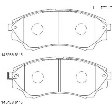 KD3301 ASIMCO Комплект тормозных колодок, дисковый тормоз