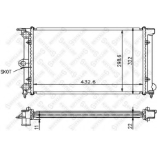 10-25002-SX STELLOX Радиатор, охлаждение двигателя