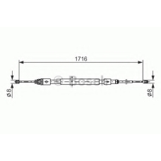 1 987 477 599 BOSCH Трос, стояночная тормозная система