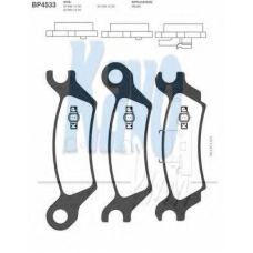 BP-4533 KAVO PARTS Комплект тормозных колодок, дисковый тормоз