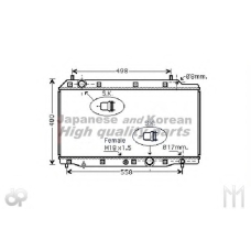 H551-22 ASHUKI Радиатор, охлаждение двигателя