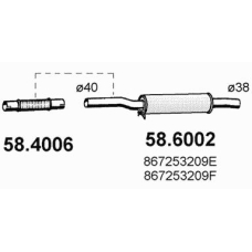 58.4006 ASSO Выпускной трубопровод