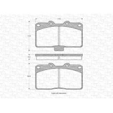 363702160841 MAGNETI MARELLI Комплект тормозных колодок, дисковый тормоз