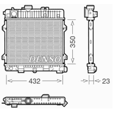 DRM05024 DENSO Радиатор, охлаждение двигателя