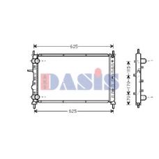 080047N AKS DASIS Радиатор, охлаждение двигателя